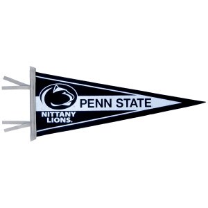 navy pennant with Penn State Nittany Lions, Athletic Logo, and stripe
